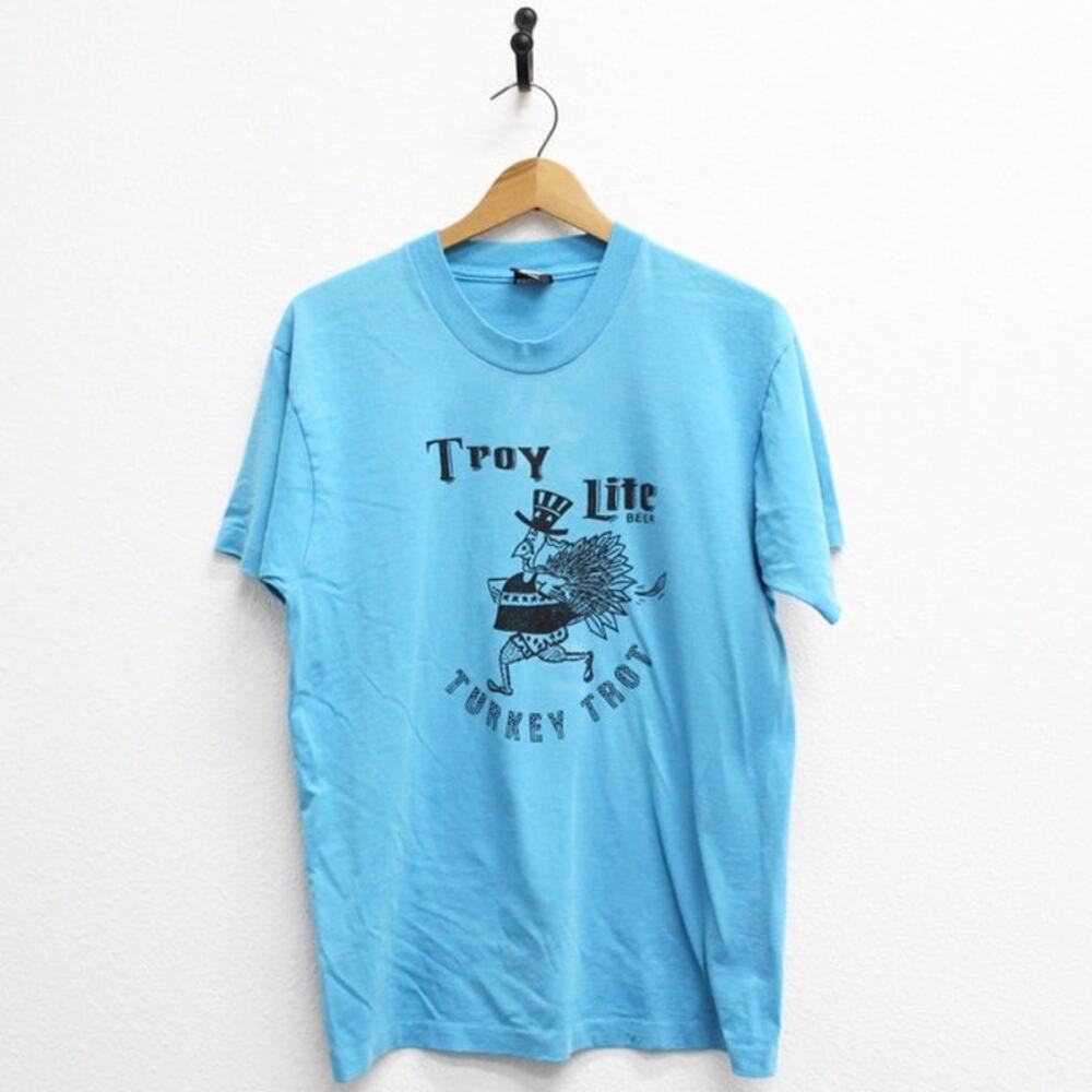 Vintage Troy Turkey Trot Lite Beer T Shirt Large